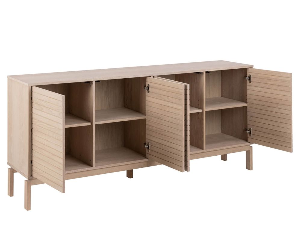 Linley White Oak 4 Door Sideboard 