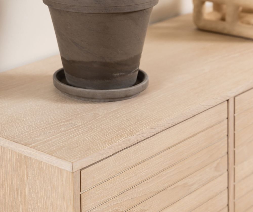 Linley White Oak 4 Door Sideboard 