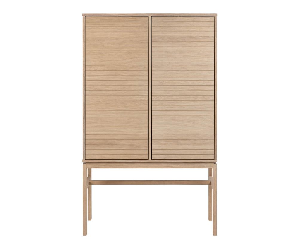 Linley White Oak 2 Doors and 4 Shelves Cabinet 