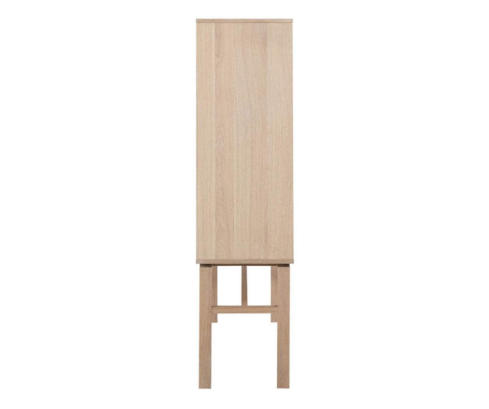 Linley White Oak 2 Doors and 4 Shelves Cabinet 
