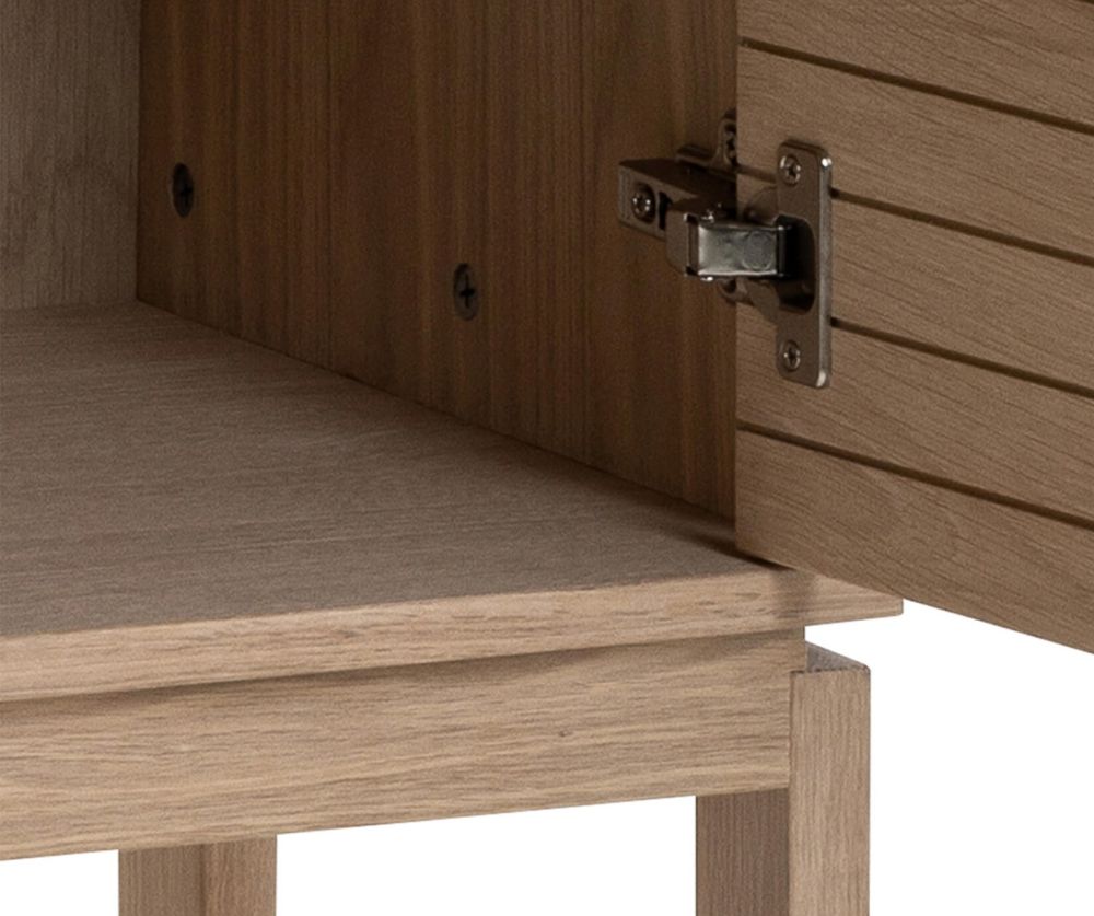 Linley White Oak 2 Doors and 4 Shelves Cabinet 