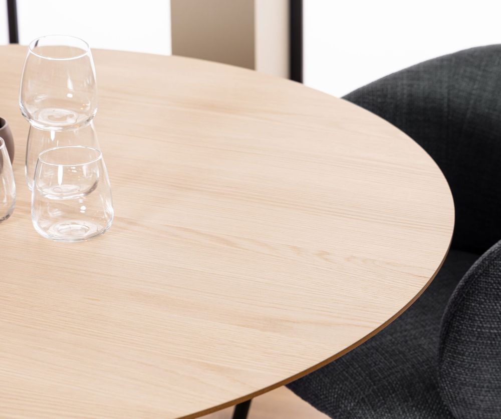 Linley White Oak Round Dining Table 