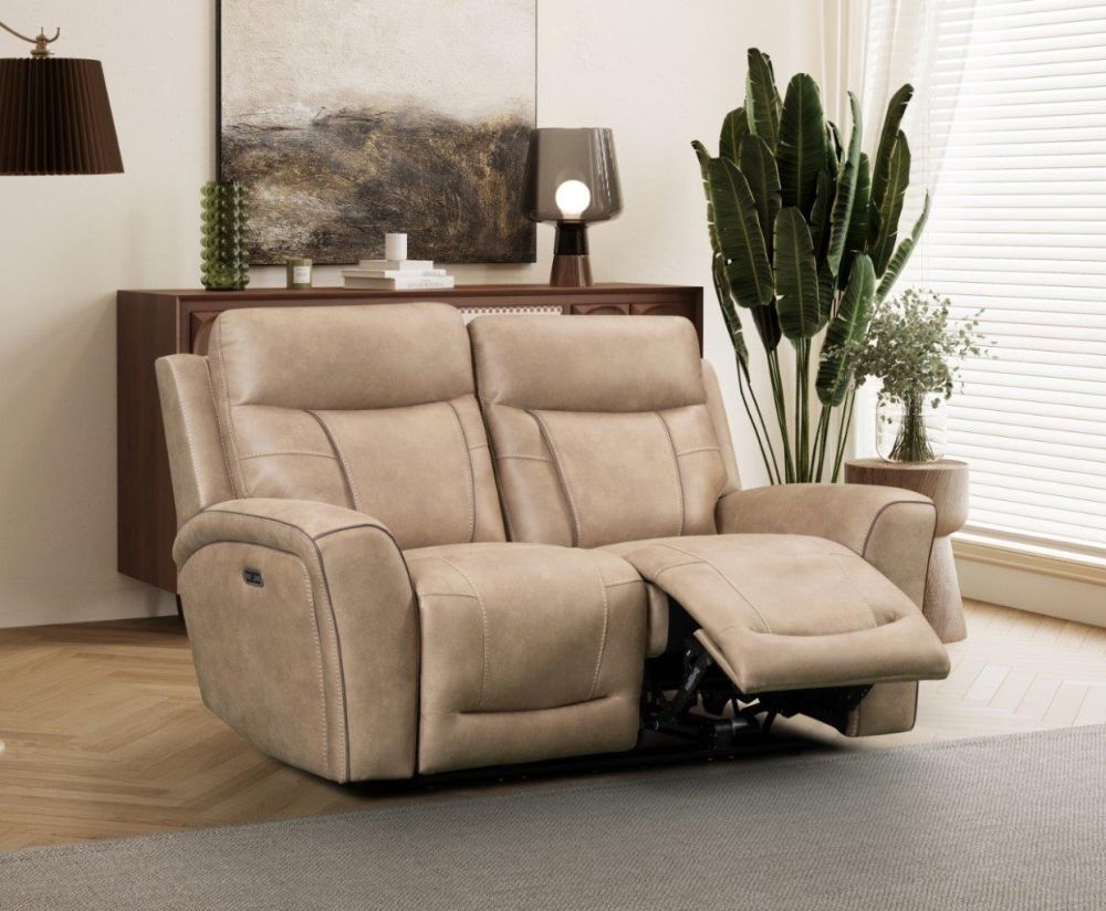 Nico Sand Fabric Power Recliner 3+2 Sofa Set