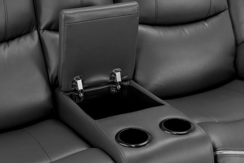 Harald Black Leather Electric Recliner 3+2 Sofa Set