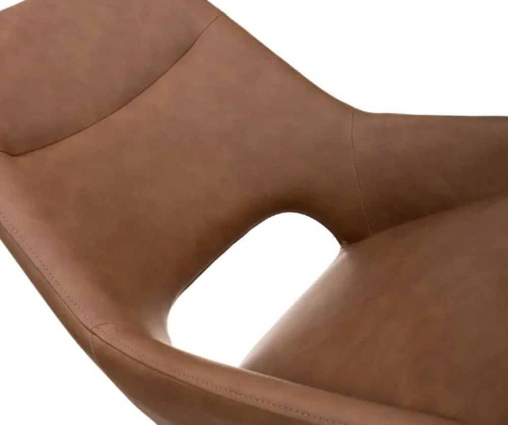 Furniture Link Ace Tan Swivel Dining Chair in Pair