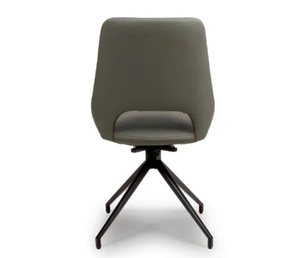 Furniture Link Ace Truffle Swivel Dining Chair in Pair
