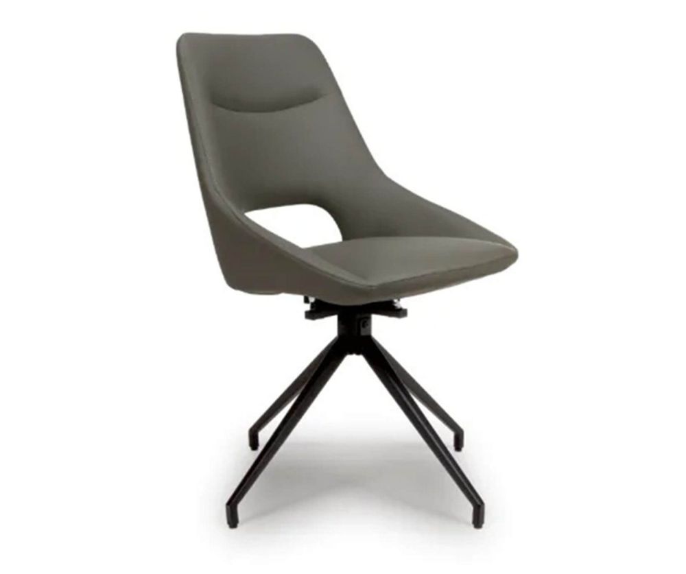 Furniture Link Ace Truffle Swivel Dining Chair in Pair