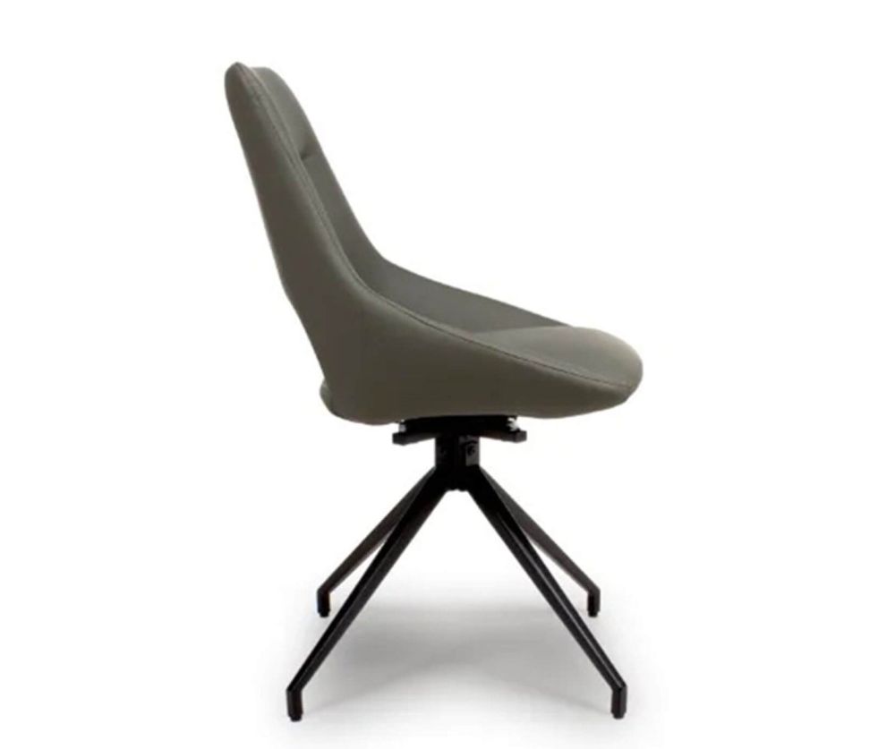 Furniture Link Ace Truffle Swivel Dining Chair in Pair