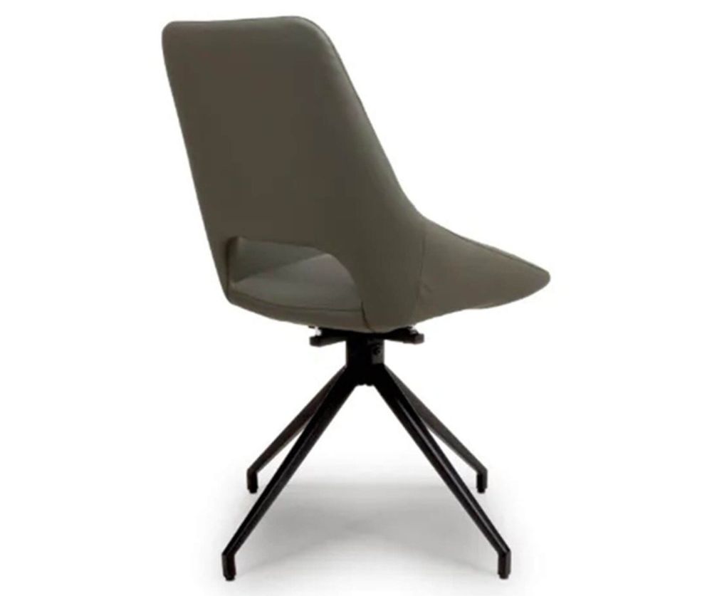 Furniture Link Ace Truffle Swivel Dining Chair in Pair