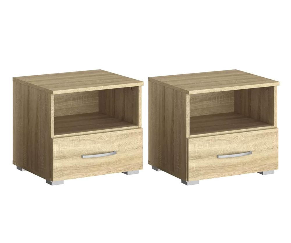 Rauch Aditio 1 Drawer Bedside Table with Sonoma Oak Front