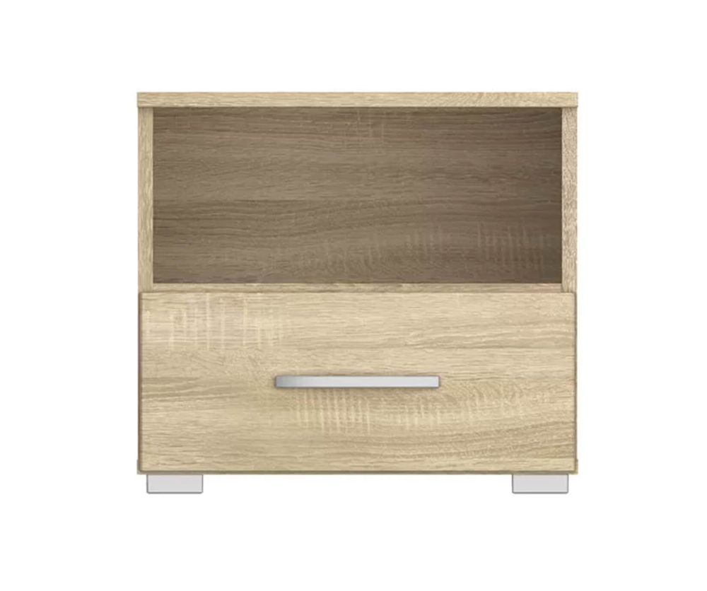 Rauch Aditio 1 Drawer Bedside Table with Sonoma Oak Front