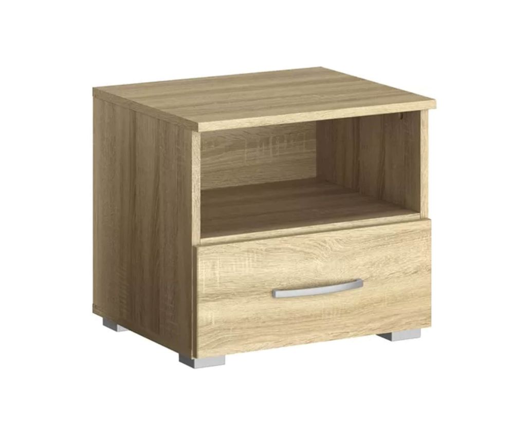 Rauch Aditio 1 Drawer Bedside Table with Sonoma Oak Front