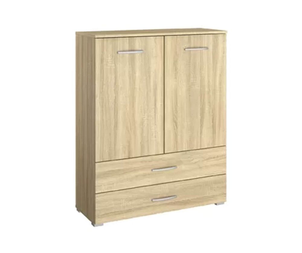 Rauch Aditio 2 Door 2 Drawer Chest with Metallic Grey Front