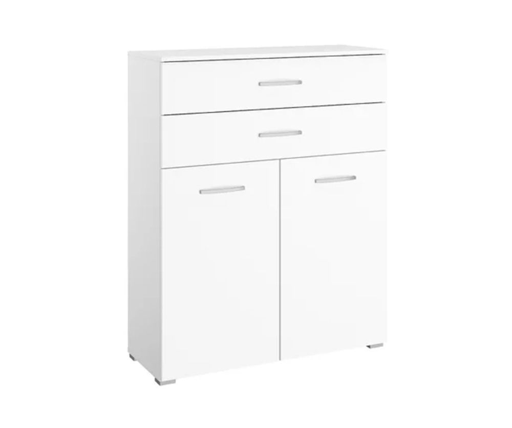 Rauch Aditio 2 Door 2 Upper Side Drawer Chest with High Polish White Front