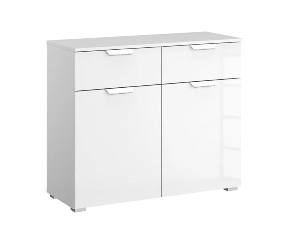 Rauch Aditio 2 Door 2 Drawer Chest with Alpine White Front - H 81cm