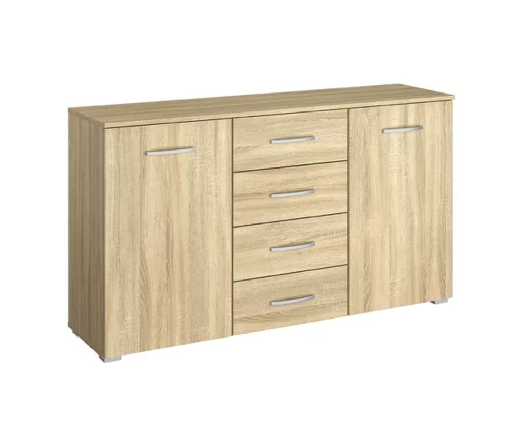 Rauch Aditio 2 Door 4 Drawer Chest with Sonoma Oak Front