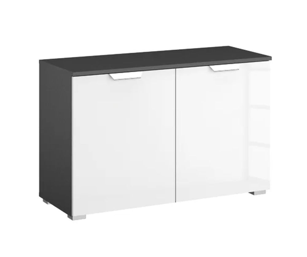 Rauch Aditio 2 Door Chest with High Polish White Front