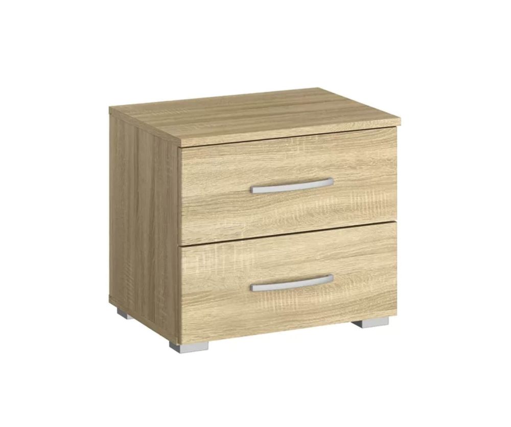 Rauch Aditio 2 Drawer Bedside Table with Sonoma Oak Front