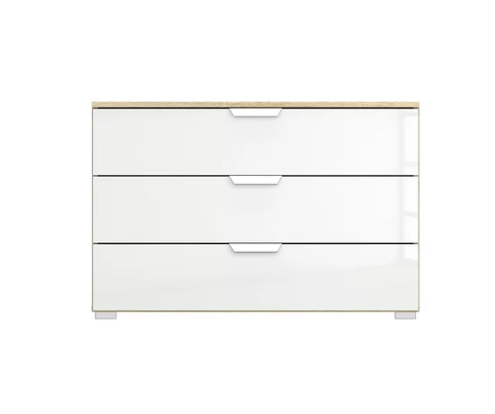 Rauch Aditio 3 Drawer Chest with High Polish White Front