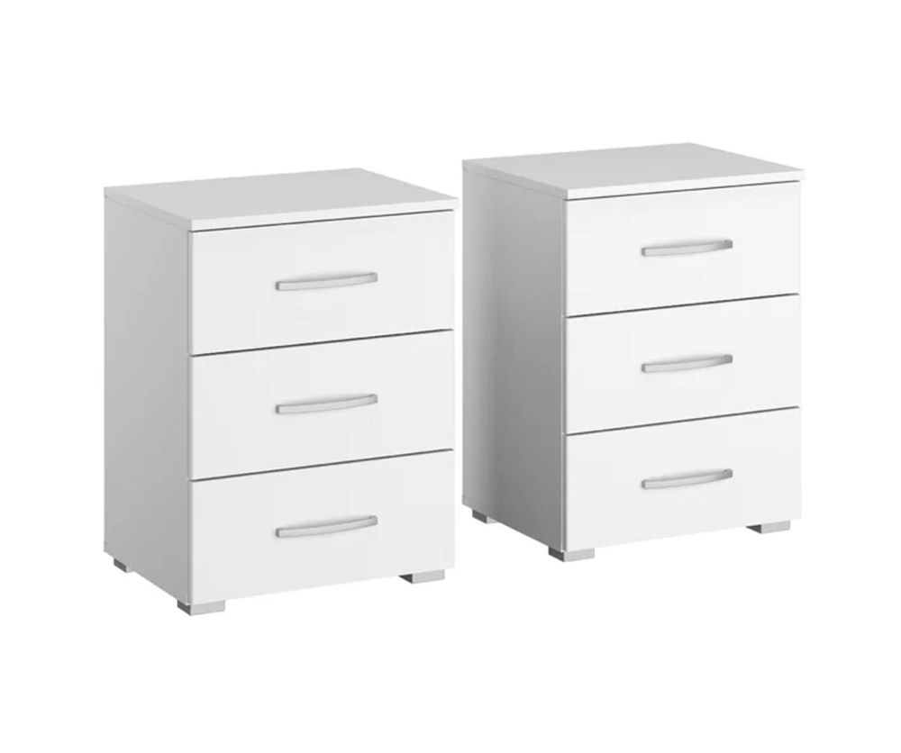 Rauch Aditio 3 Drawer Bedside Table and Alpine White Front