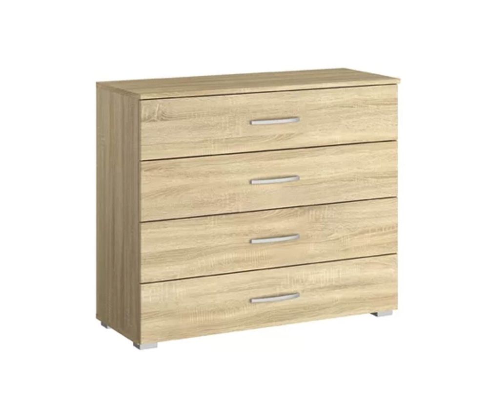 Rauch Aditio 4 Drawer Chest with Sonoma Oak Front - W 93cm