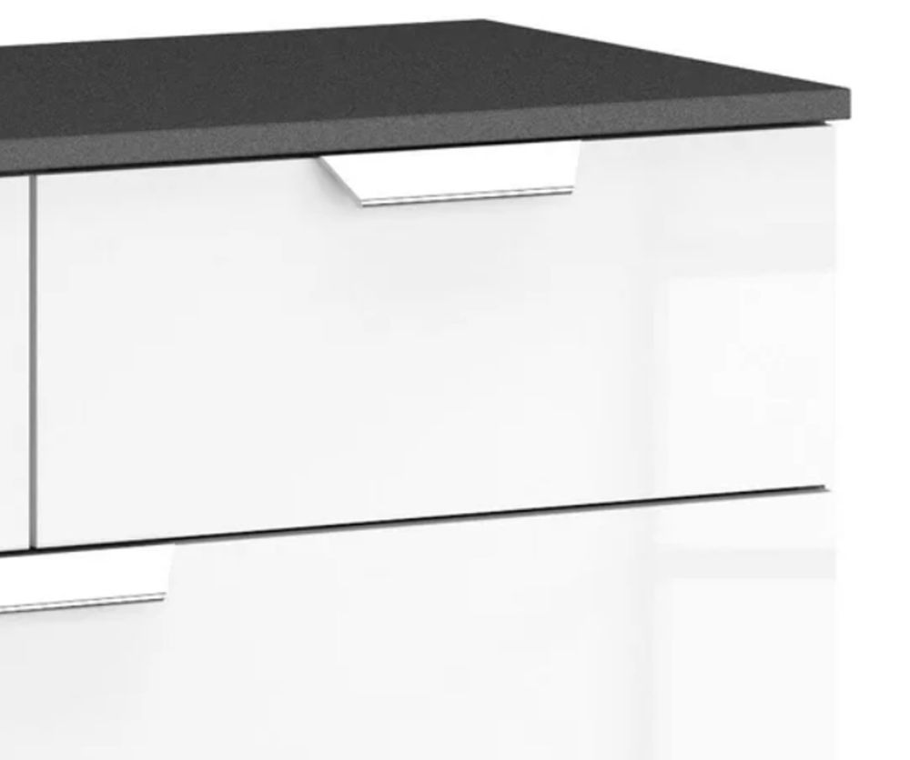 Rauch Aditio 5 Drawer Chest with High Polish White Front