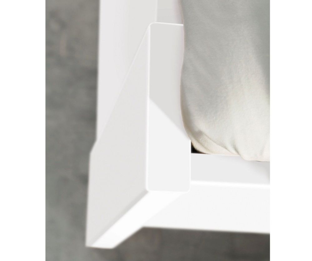 Rauch Aditio High Polish White Bed Frame (198x208cm)