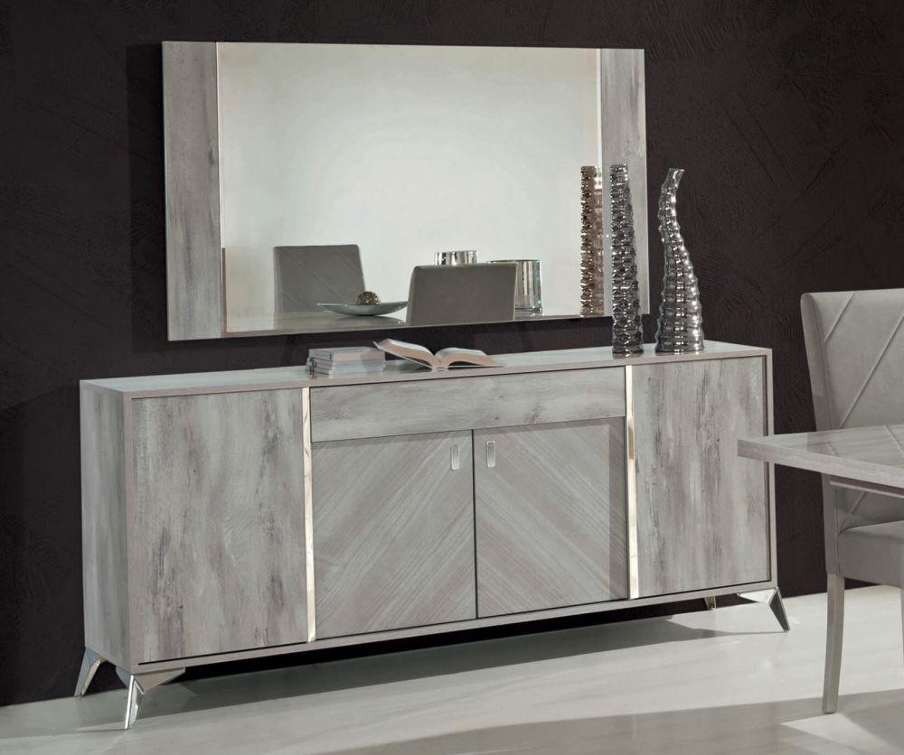 H2O Design Alexa Light Grey Italian 4 door Sideboard