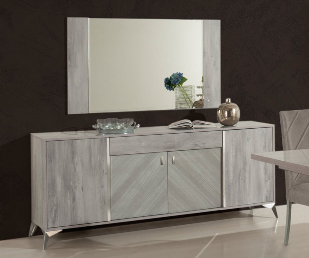 H2O Design Alexa Light Grey Italian 4 door Sideboard