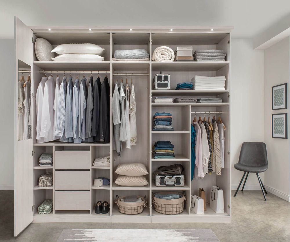 Wiemann All-In Wardrobe with Glass or Crystal Mirror Front