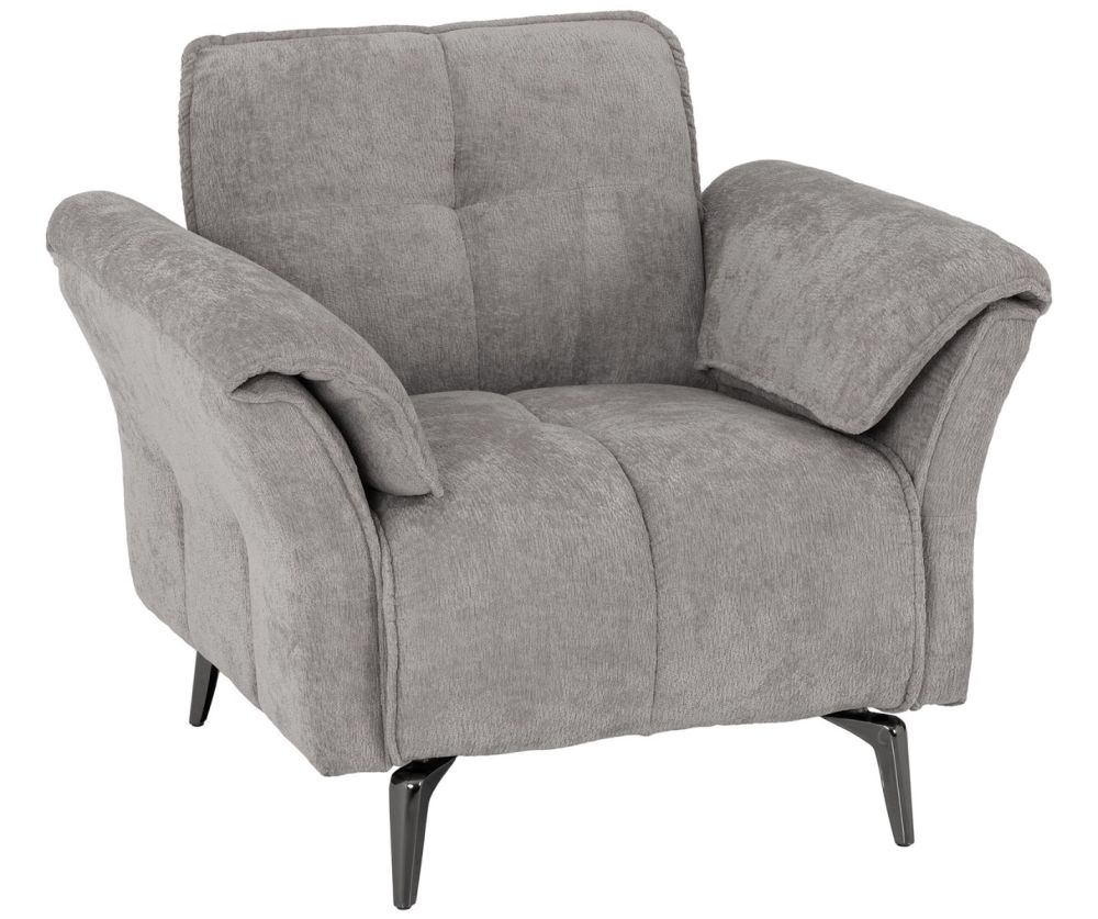 Seconique Furniture Amalfi Grey Fabric Armchair