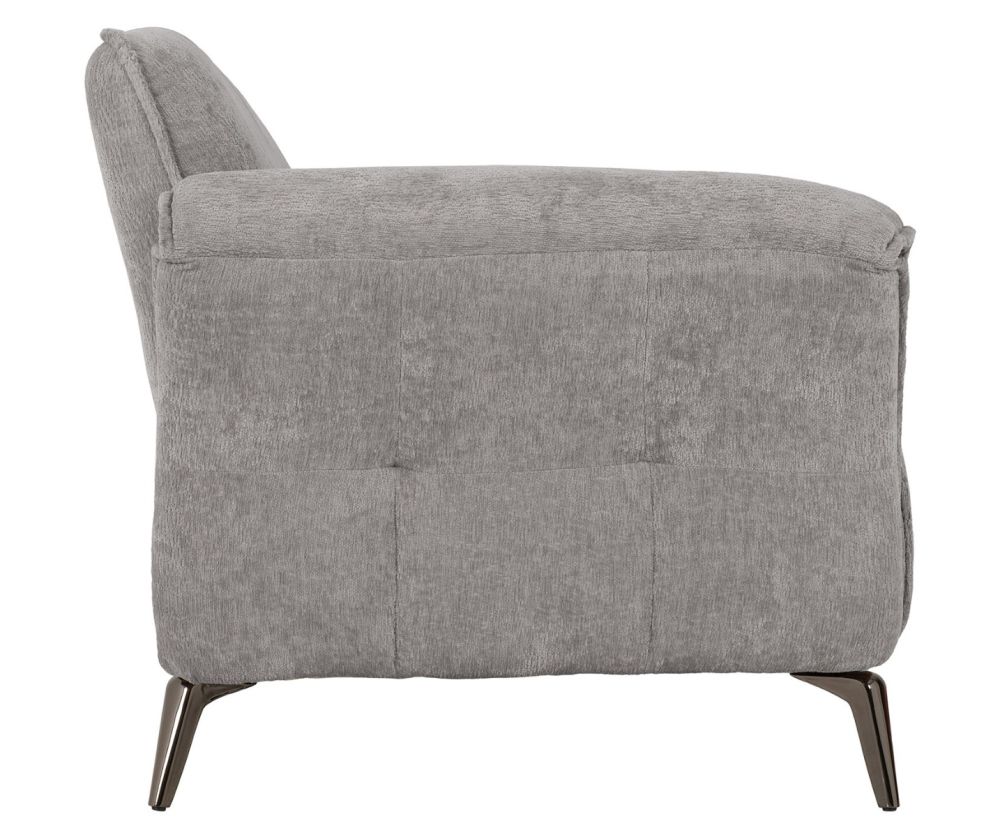 Seconique Furniture Amalfi Grey Fabric 2 Seater Sofa