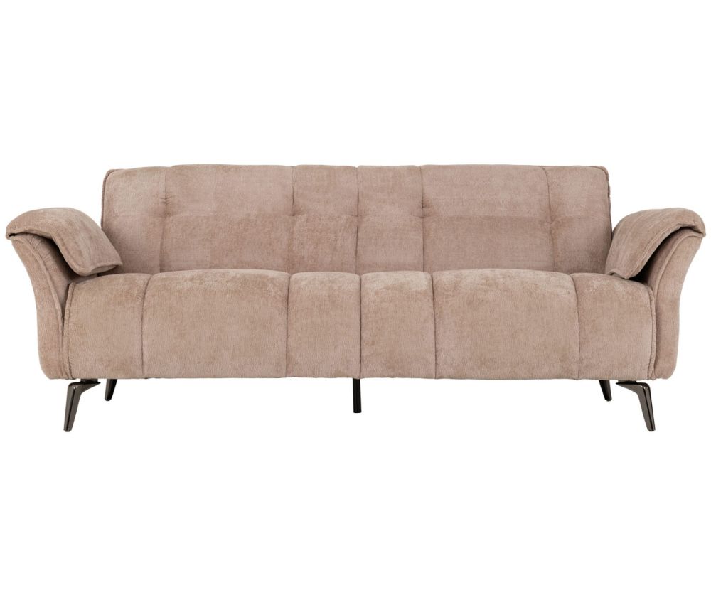 Seconique Furniture Amalfi Champagne Fabric 3 Seater Sofa