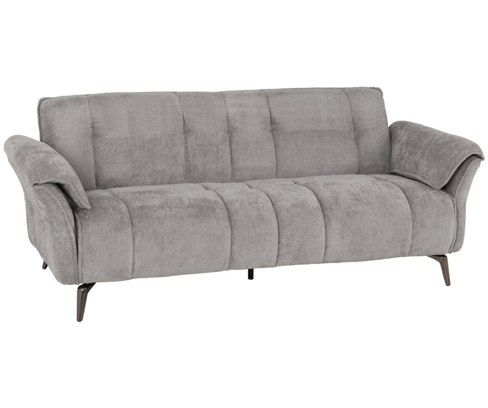 Seconique Furniture Amalfi Grey Fabric 3 Seater Sofa