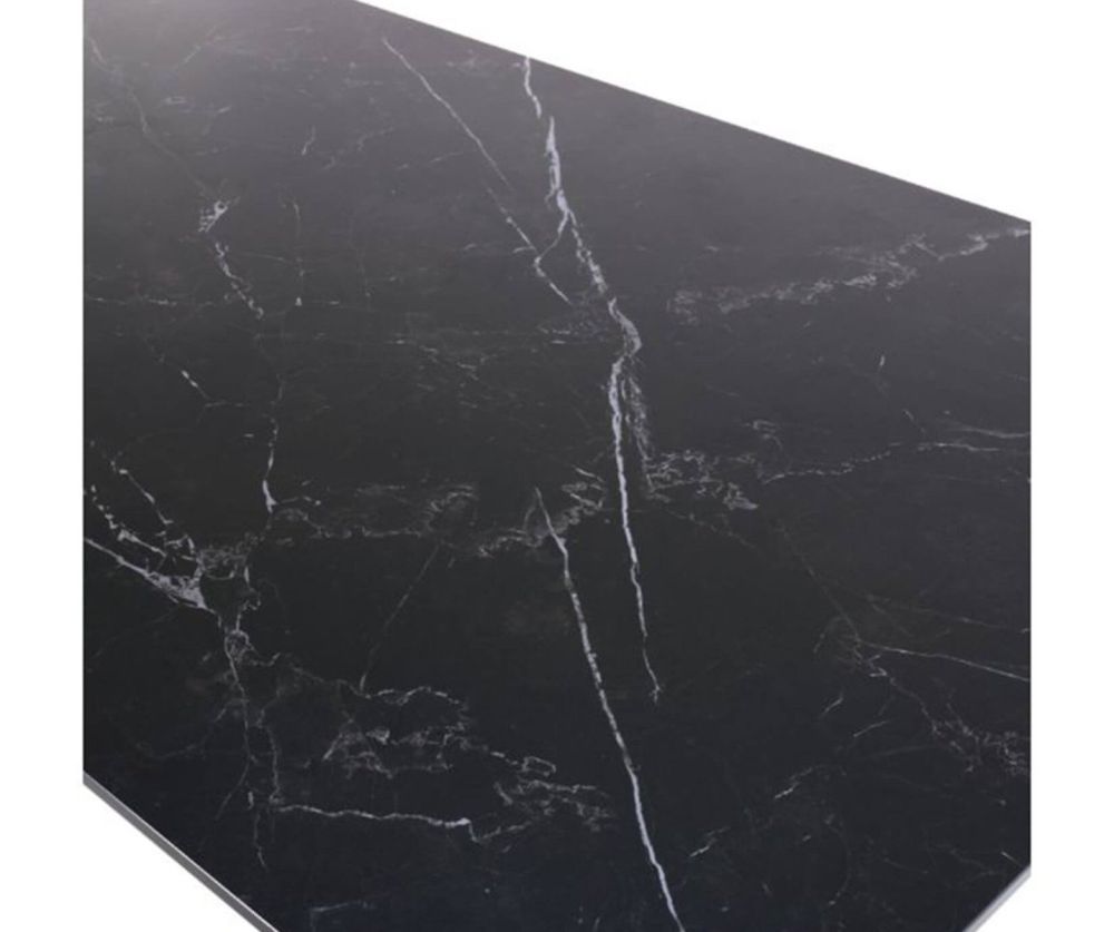 Furniture Link Amalfi Black Marble 140cm Dining Table Only