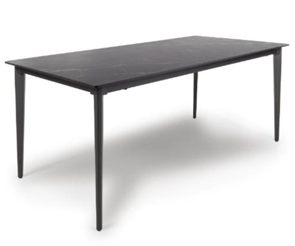 Furniture Link Amalfi Black Marble 140cm Dining Table Only