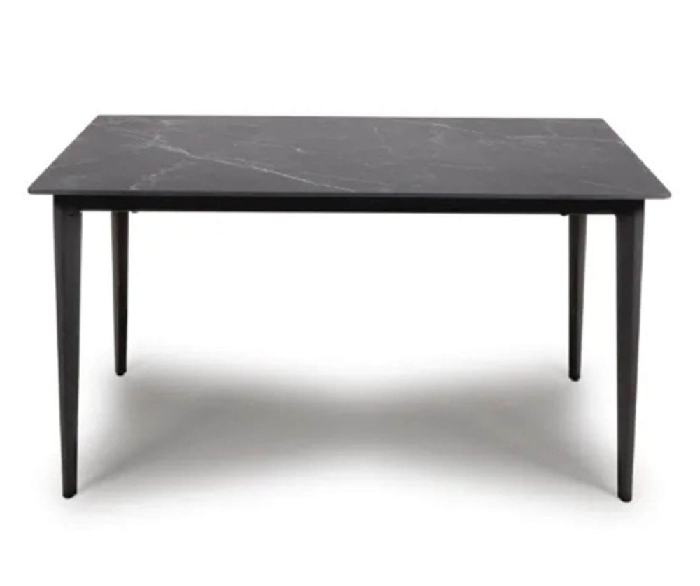 Furniture Link Amalfi Black Marble 140cm Dining Table Only