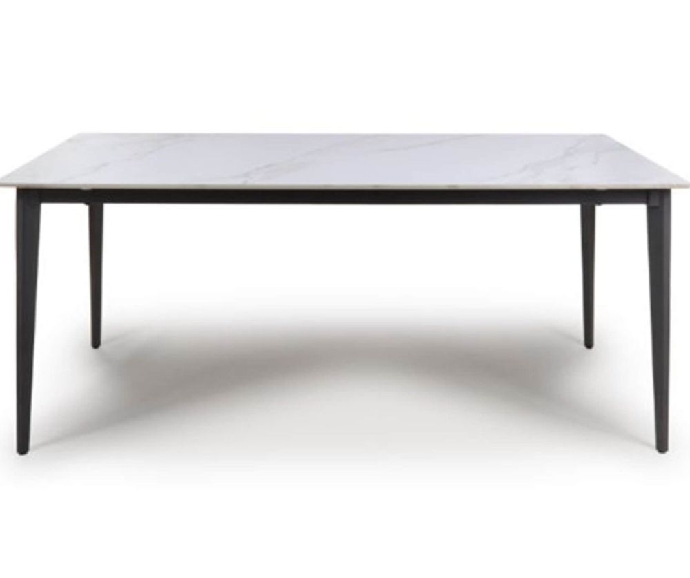 Furniture Link Amalfi White Marble 140cm Dining Table Only