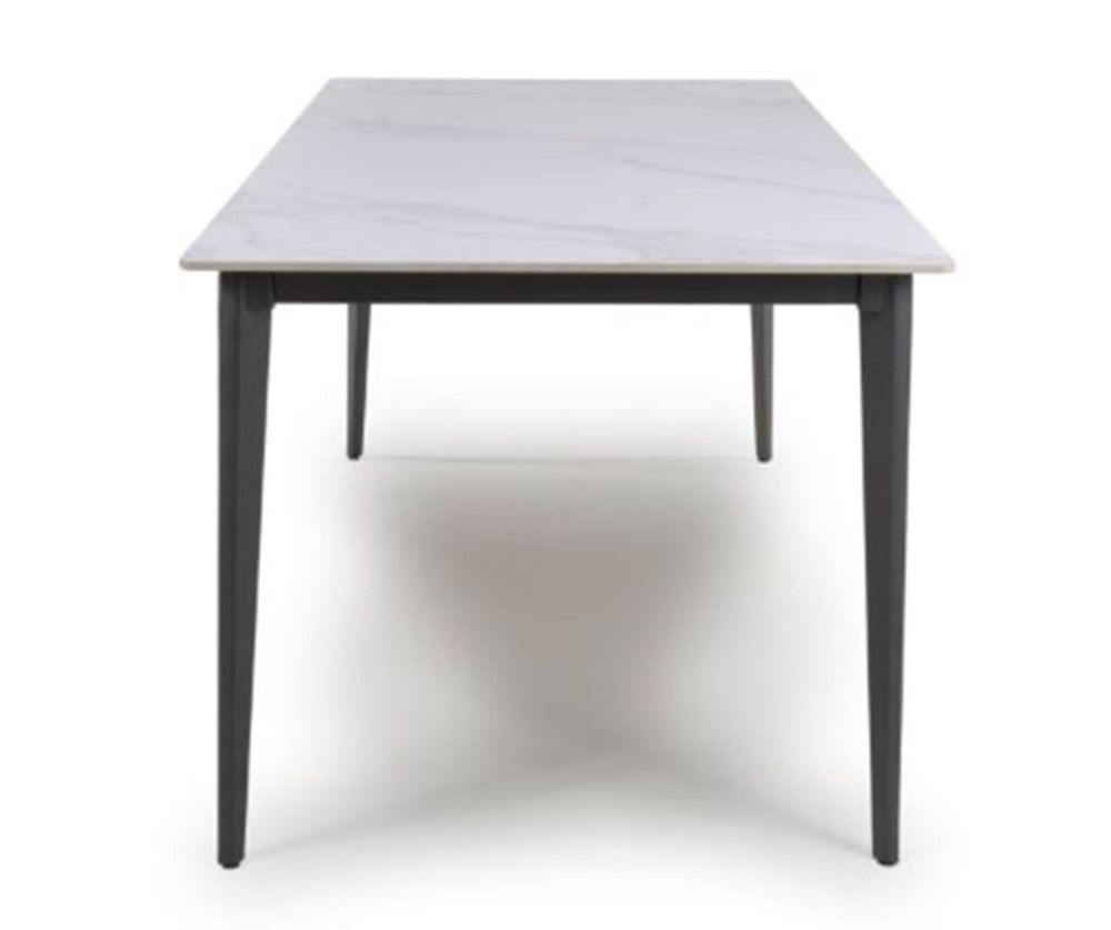 Furniture Link Amalfi White Marble 140cm Dining Table Only