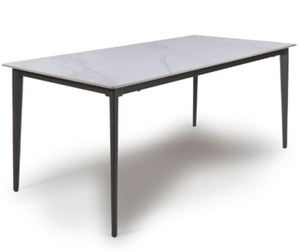 Furniture Link Amalfi White Marble 140cm Dining Table Only