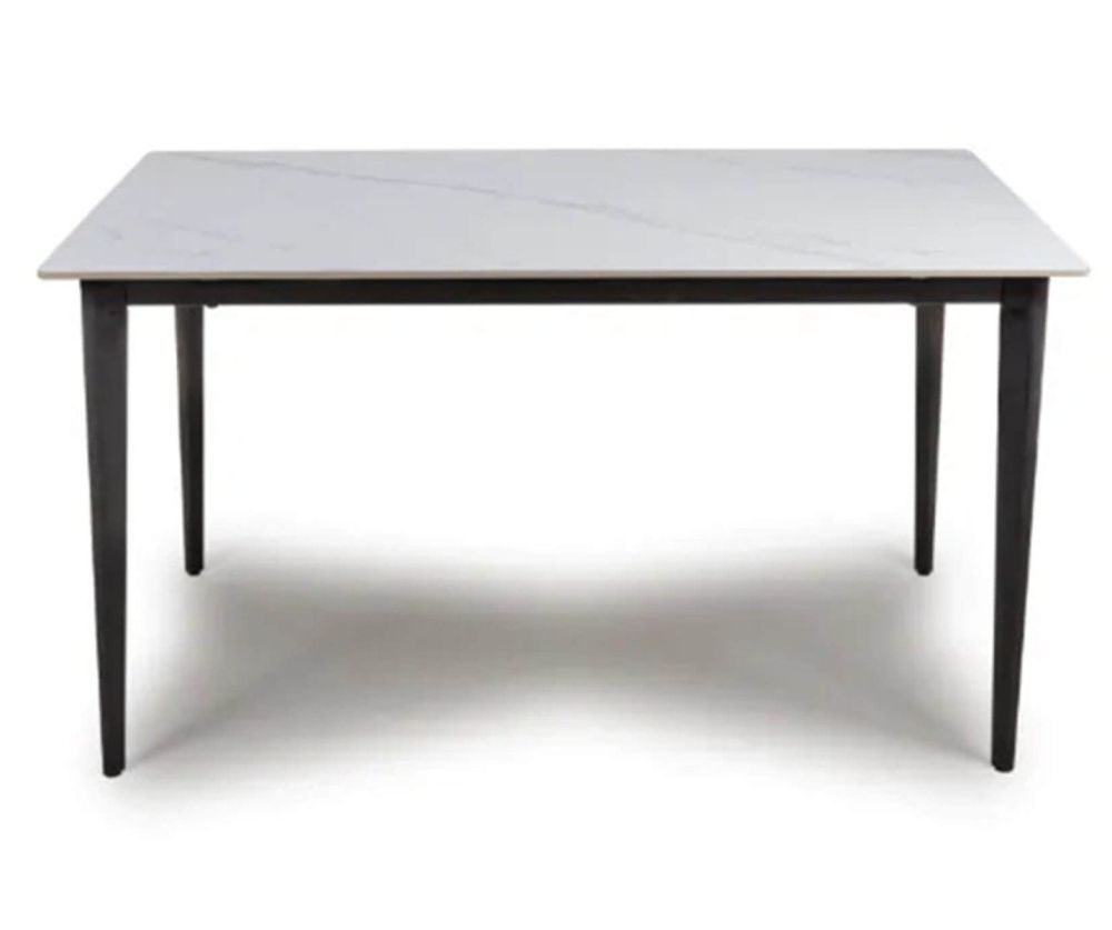 Furniture Link Amalfi White Marble 140cm Dining Table Only