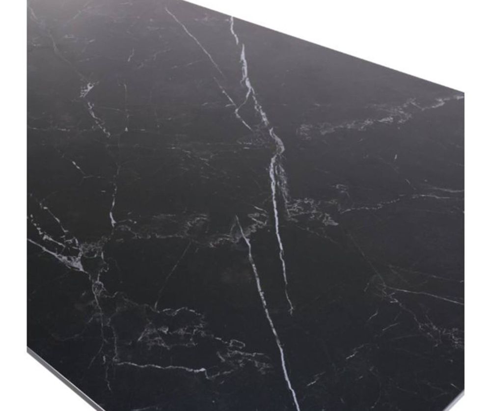 Furniture Link Amalfi Black Marble 180cm Dining Table Only