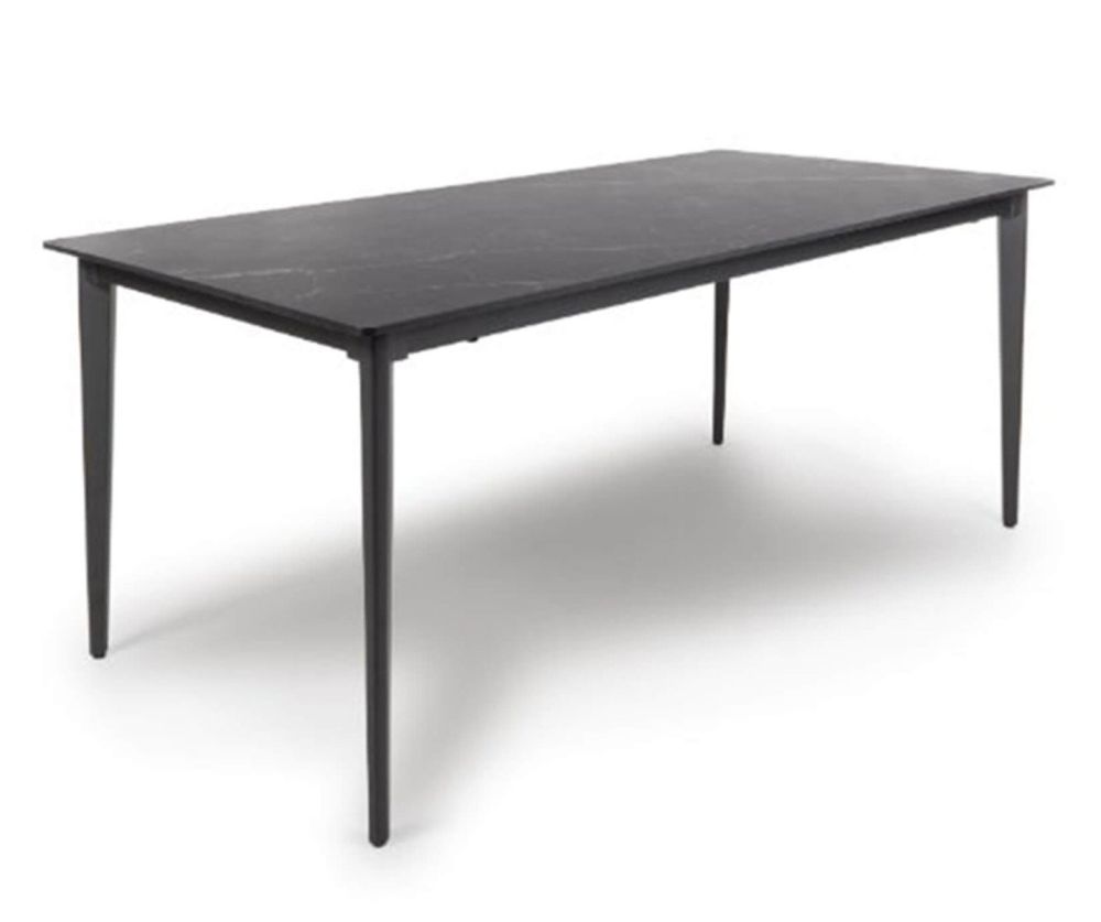Furniture Link Amalfi Black Marble 180cm Dining Table Only