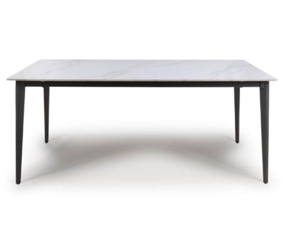 Furniture Link Amalfi White Marble 180cm Dining Table Only