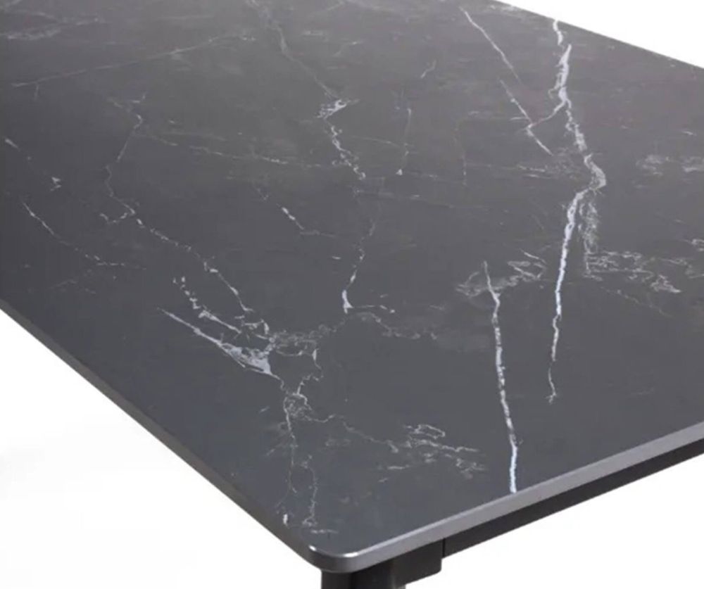 Furniture Link Amalfi Black Marble 180cm Dining Table Only