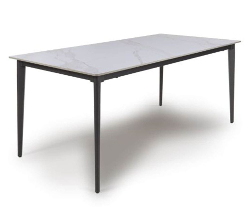 Furniture Link Amalfi White Marble 180cm Dining Table Only