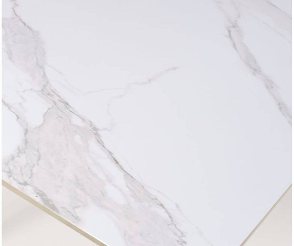 Furniture Link Amalfi White Marble 180cm Dining Table Only