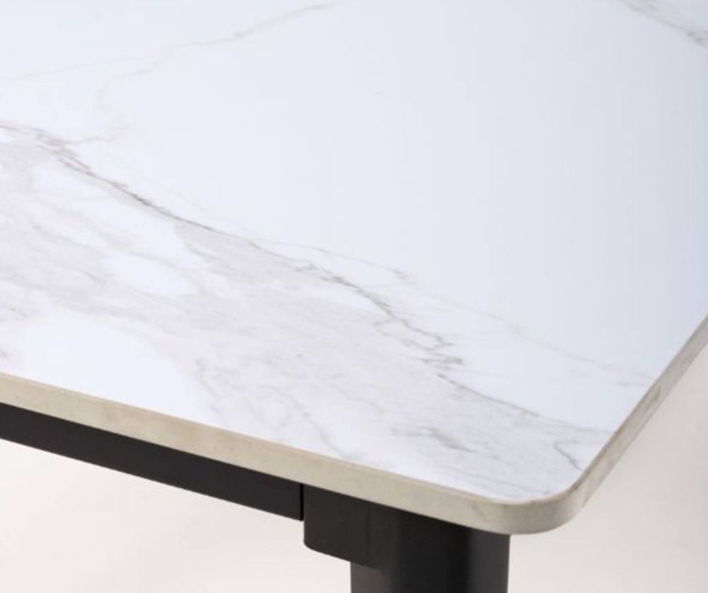 Furniture Link Amalfi White Marble 180cm Dining Table Only