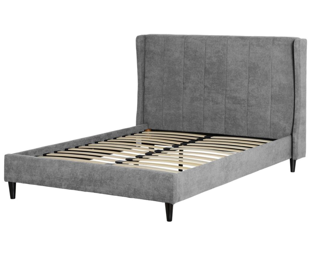 Seconique Furniture Amelia Dark Grey Fabric Bed