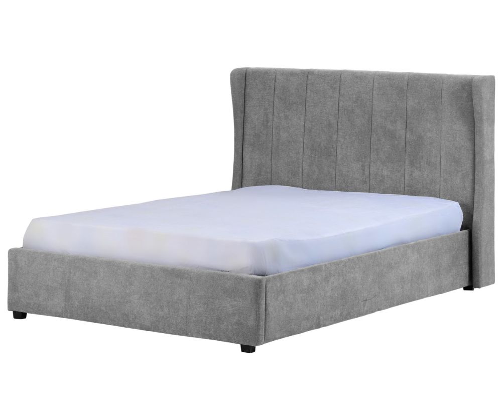 Seconique Furniture Amelia Plus Dark Grey Fabric Storage Bed